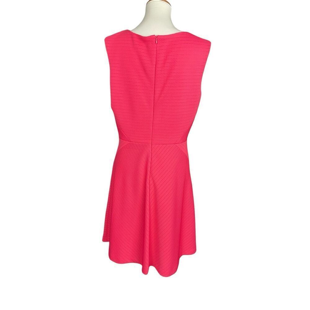 Covington Coral Pink Dress Women Size 12 Fit and Flare Beaded Office Wear Party - Picture 13 of 13